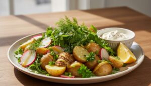 Forårssalat med nye kartofler og radiser: klar på 15 minutter og ideel til påskefrokosten