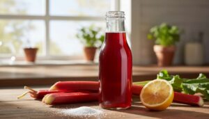 Rabarbersirup uden kokning: klar på 5 minutter og holder hele foråret i køleskabet